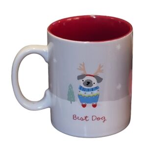 Celebrate It Christmas Holiday Coffee Mug Cup New Best Dog Nwot